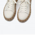 Trendy biscuit shoes color matching all-match casual high-top shoes round toe lace-up sneakers