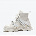 New thick-soled rhinestone Martin boots women's high-top cowhide daddy shoes trend tooling boots