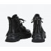 New Rhinestone Martin Boots Women's Retro Thick Sole High Top Daddy Shoes