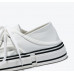 The new style can step on the heel canvas shoes women's comfortable slim white shoes light board shoes