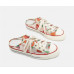 New style net shoes fashion all-match casual shoes cute strawberry print half slipper shoes