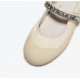 New style casual flat canvas shoes women Mary Jane white casual shoes