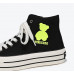 New casual fashion high top bear flat lace-up sneakers