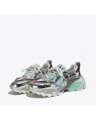 Hollow daddy shoes women's season new colorful and versatile thick-soled breathable sports shoes