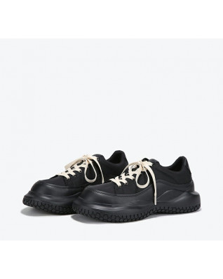 New retro ugly cute shoes women's black all-match thick-soled daddy sports shoes