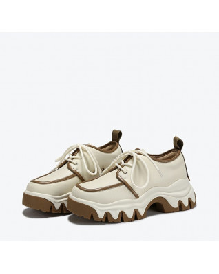 New leather thick-soled retro platform shoes sports casual shoes