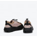 New style cowhide color-block heightening platform sneakers