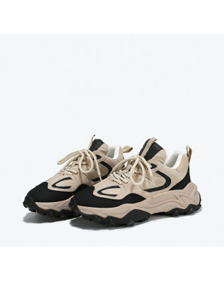 New splicing sneakers women's breathable lightweight platform shoes