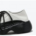 New color-block leather sports casual platform shoes