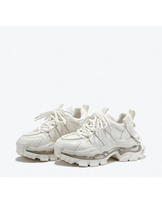 The new air cushion thick sole heightening comfortable sports white shoes