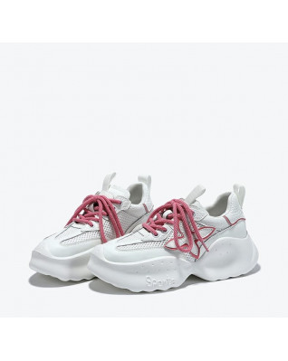 New breathable mesh sports comfortable white casual shoes