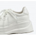 New style cowhide heightened preppy style breathable white shoes