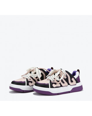 New thick-soled strap women's contrast color street fashion casual sneakers