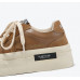 New trendy leather thick-soled all-match height-increasing sneakers