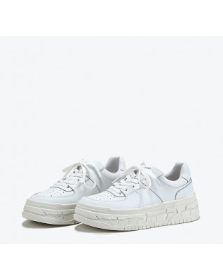 New style low top preppy women's all-match thick-soled white board shoes