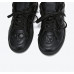 New rhombus leather lace-up black sneakers