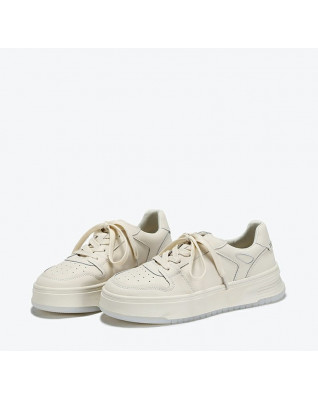 New leather retro platform sneakers