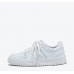 New leather flat all-match white sneakers