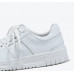 New leather flat all-match white sneakers