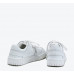 New leather flat all-match white sneakers