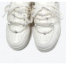 New style cowhide pearl chain white casual sneakers