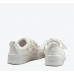 New style cowhide pearl chain white casual sneakers