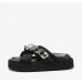 Thick Sole Rhinestone Chain Casual Beach Shoes